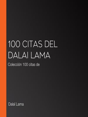 cover image of 100 citas del Dalai Lama
